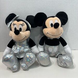 Disney Mickey and Minnie Mouse Plush 100 anniversary Set stuffed animal dolls
